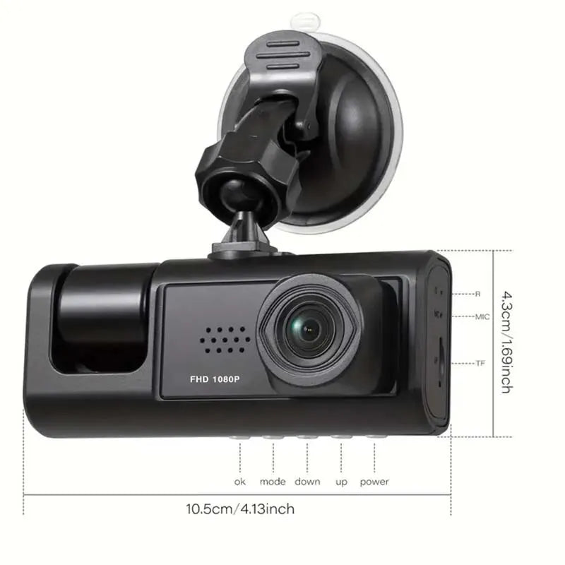 1080P Dashcam mit IR Nachtsicht 3 Kameras – SwissGlanzGarage Ansicht 2