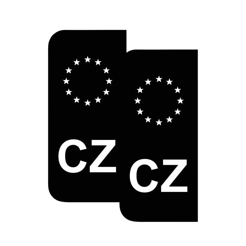 2 x Nummernschild Aufkleber Schwarz – SwissGlanzGarage Ansicht 5