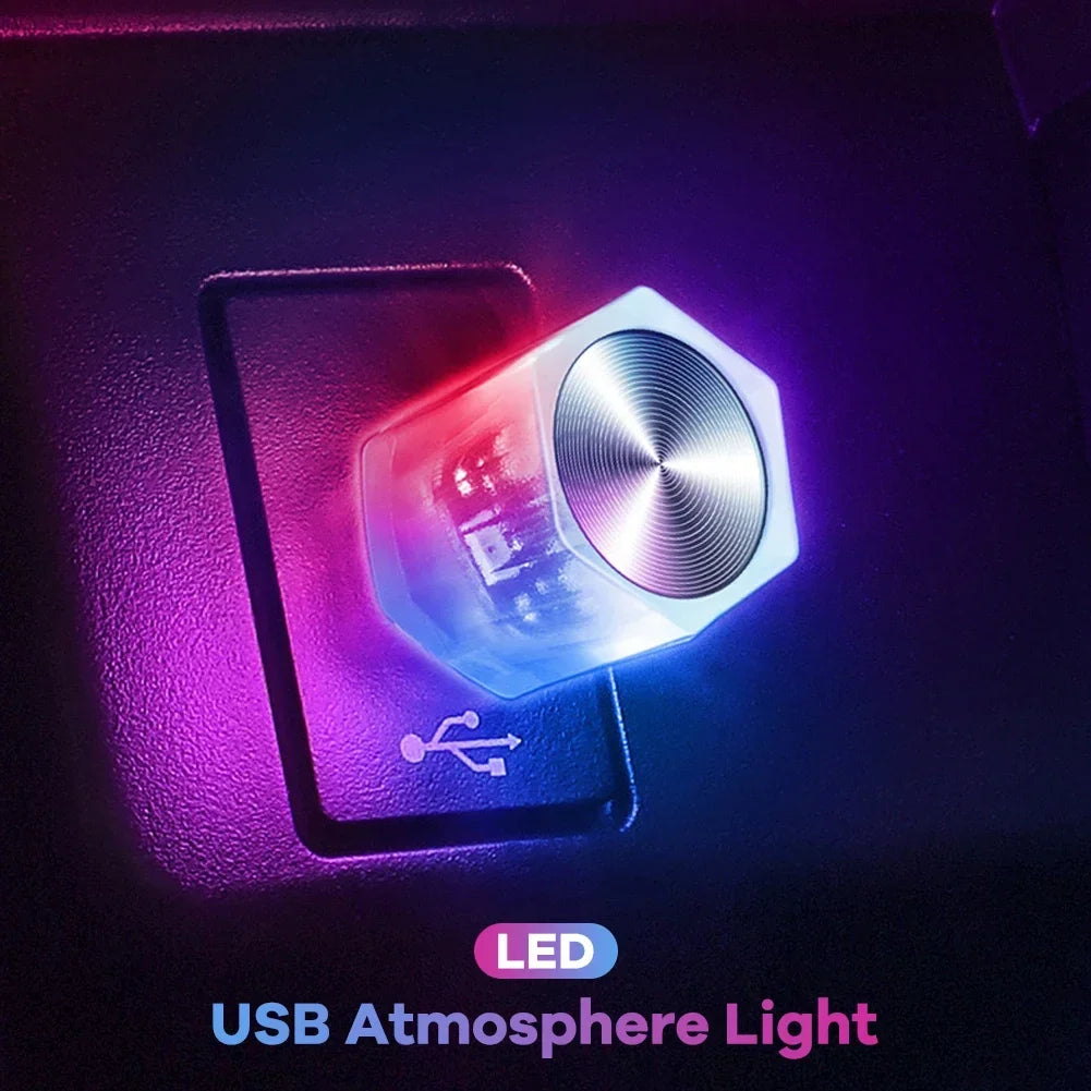 Auto USB Innen Umgebungs Atmosphäre Licht LED Lichter Auto Lesen