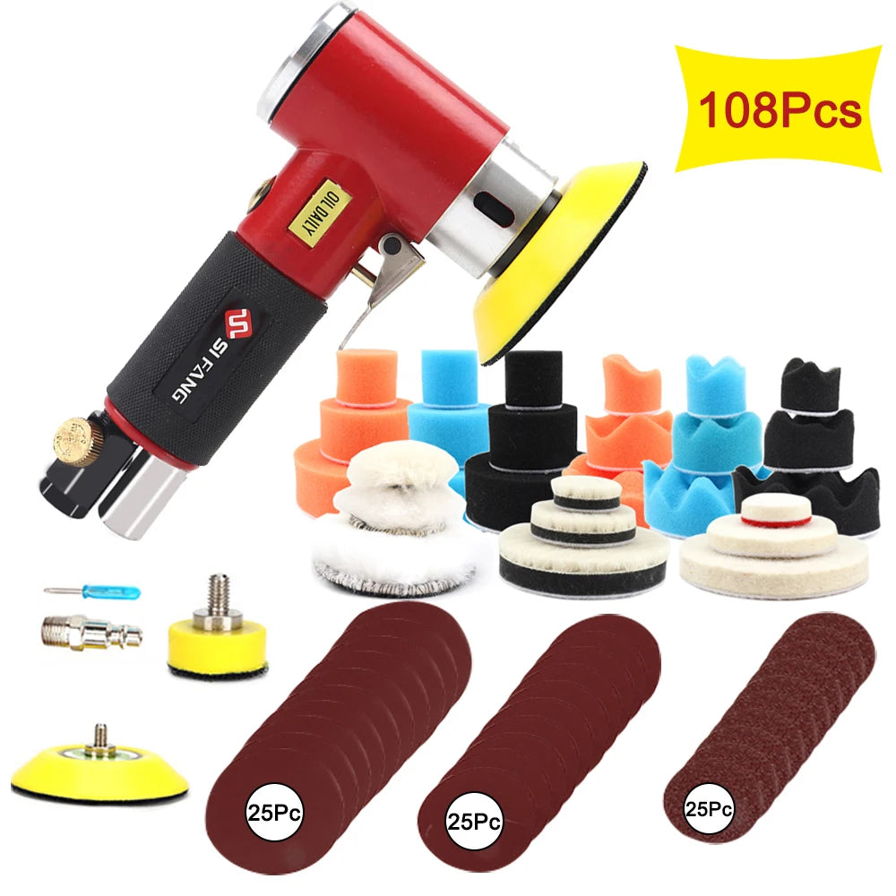 SIFANG Random Orbit Air Sander Mini-Pneumatik-Schleifmaschine zum Polieren von A