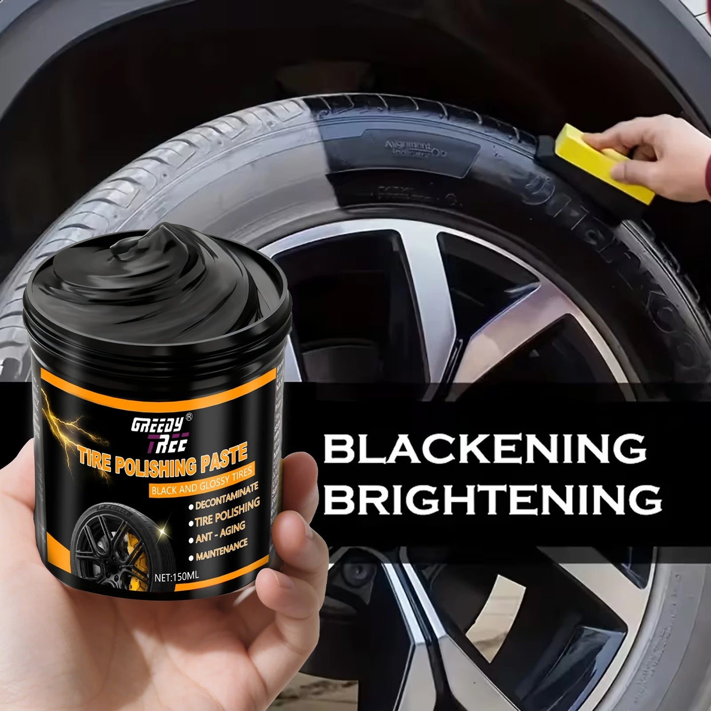 Tire & Kunststoff Restorer Creme Tiefschwarz Glanz – SwissGlanzGarage Ansicht 2