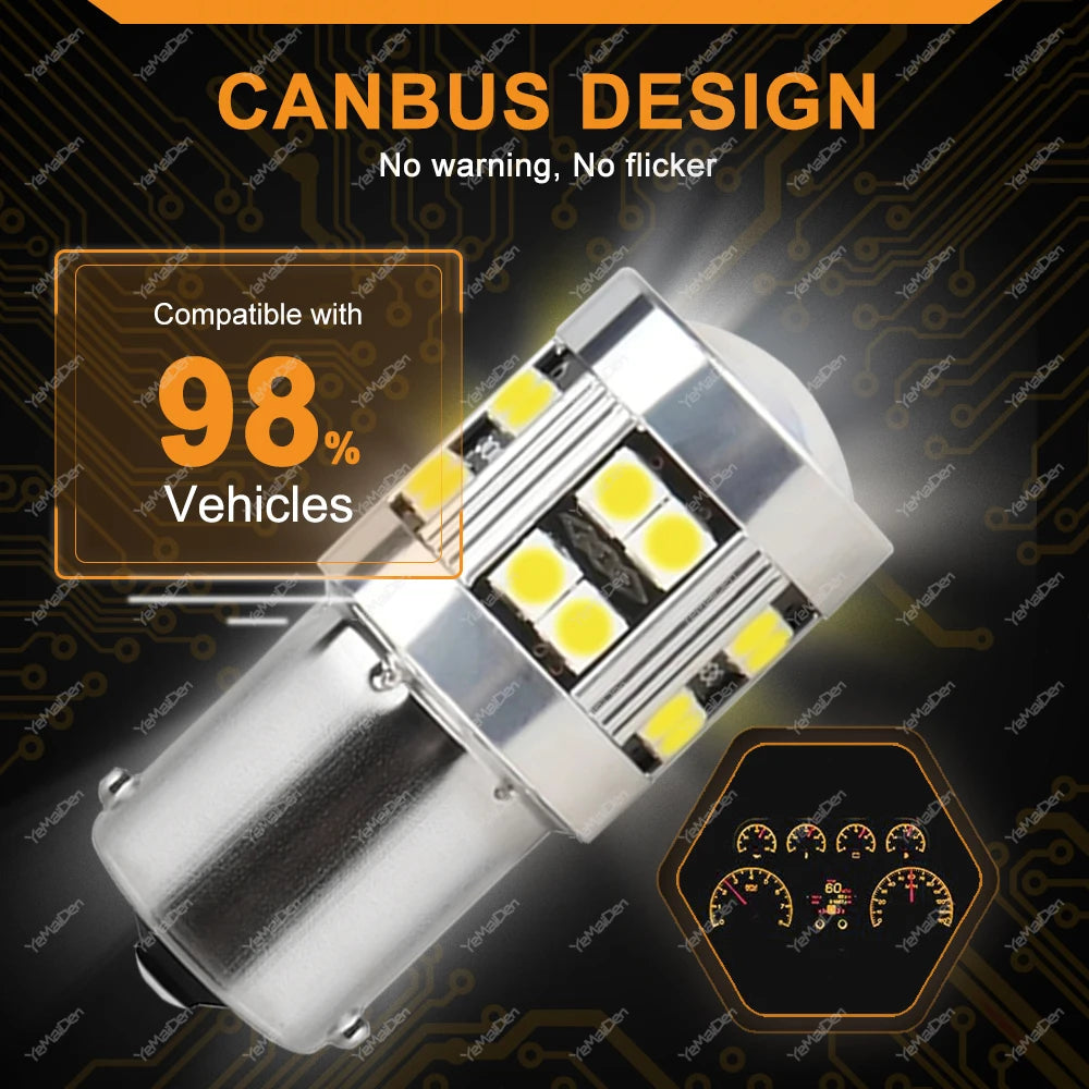 1156 1157 BA15S BAY15D LED Birne 12V 6500K – SwissGlanzGarage Ansicht 4