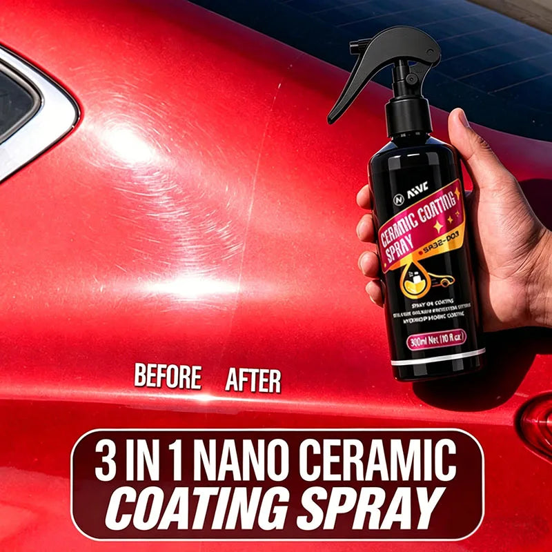 Auto-Keramikbeschichtungsspray Kristall-Polierflüssigkeit Langanhaltender Schutz Hydrophobes Wachs Kratzerreparatur G...