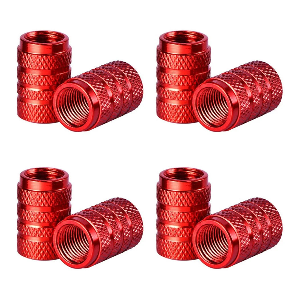 Aluminium Ventilkappen Set Knurling Stil – SwissGlanzGarage Ansicht 3