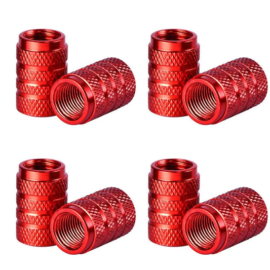 Aluminium Ventilkappen Set Knurling Stil – SwissGlanzGarage Autopflege Schweiz