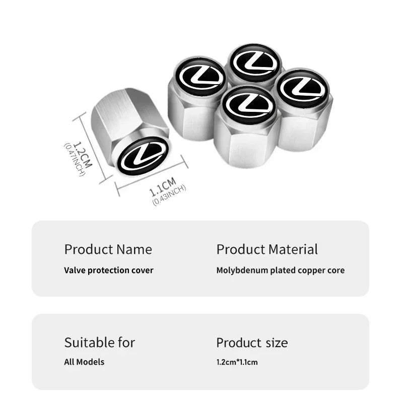 Ventilkappen Set für Lexus – SwissGlanzGarage Ansicht 6