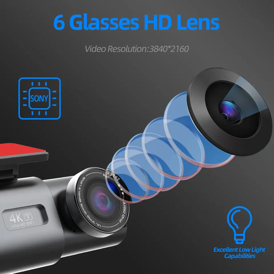 4K UHD Dashcam Recorder mit GPS & WiFi – SwissGlanzGarage Ansicht 3
