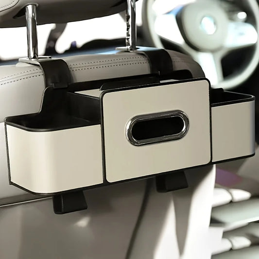 Autositz-Organizer mit ABS-Box und Taschentuchhalter. Doppelte