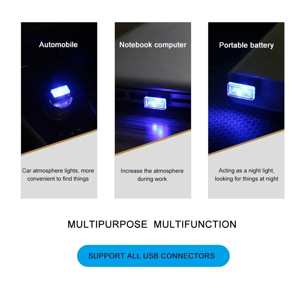 Mini-USB-LED-Autoleuchte – USB-Atmosphärenlicht für den Autoinnenraum