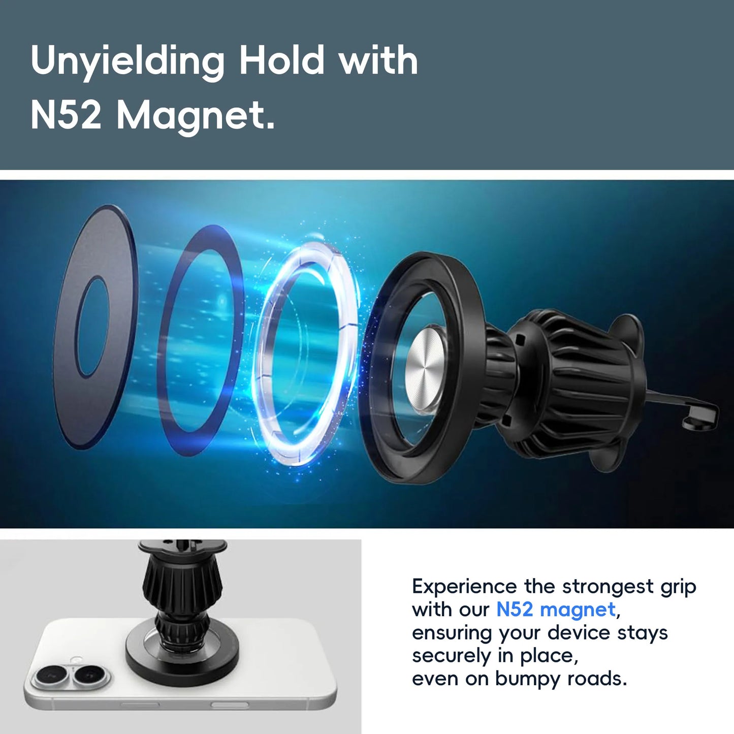 Magnetische Auto-Handyhalterung, 2-in-1 Armaturenbrett- und Lüftungsschlitz-Handyhalterung, 360° ° Rotationsfreie Wer...