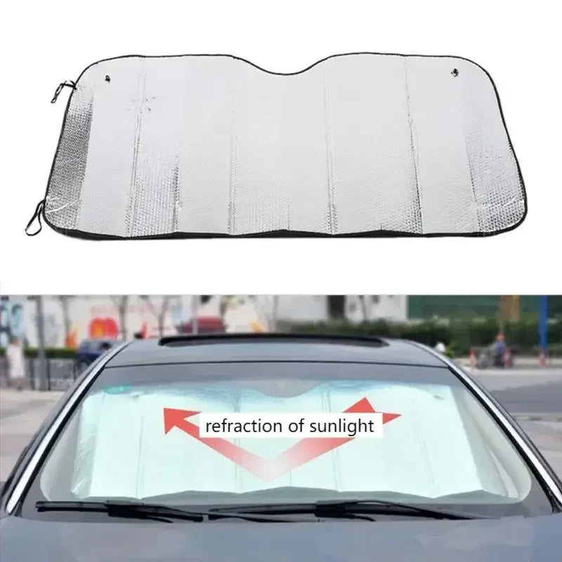 Faltbarer Sonnenschutz für Auto-Windschutzscheibe, Reflektorabdeckung, Tragbarer Atmungsaktiver UV-Schutz-Bildschirm