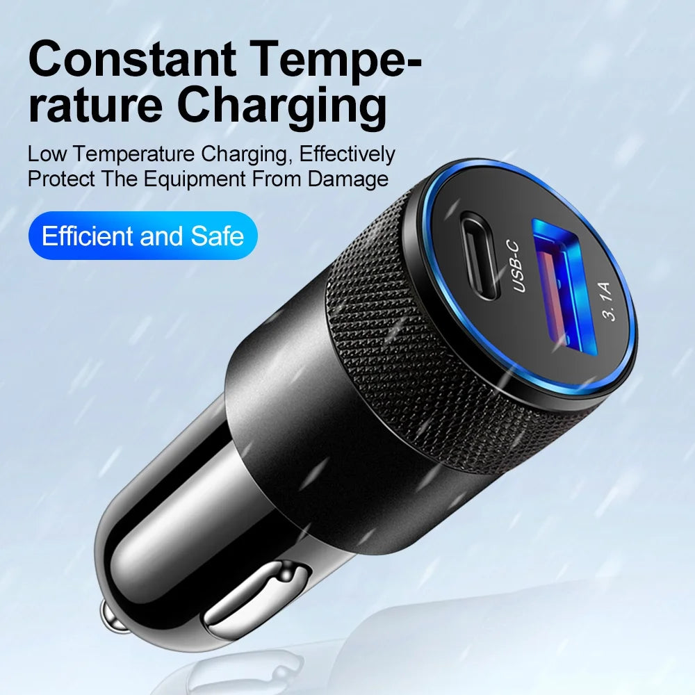 66W USB-C Auto-Ladegerät mit 3.1A – SwissGlanzGarage Ansicht 2