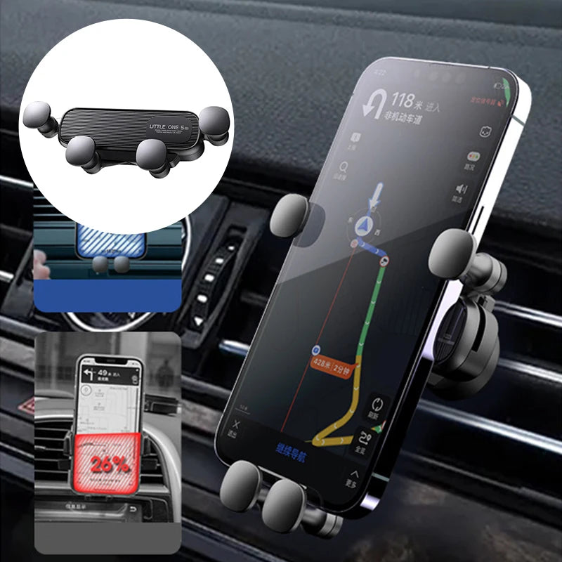 Schwerkraft Autotelefon halter Entlüftung sclip Halterung Handy-Ständer in Auto GPS-Unterstützung für iPhone 13 12 Pr...
