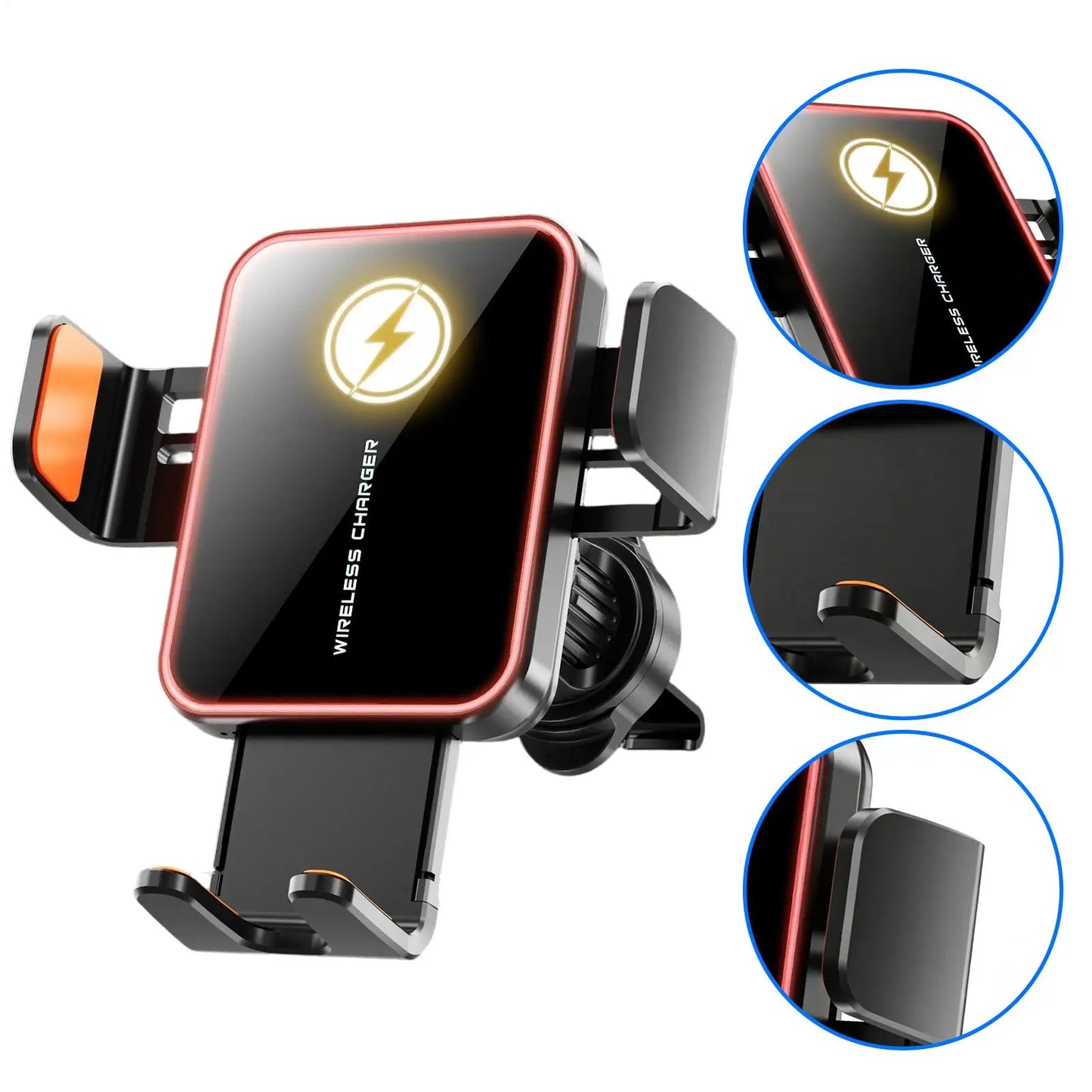 Auto-Handyhalterung mit Ladefunktion, Kabellose Schnellladestation, Navigationsständer für iPhone und Android, SUV, W...