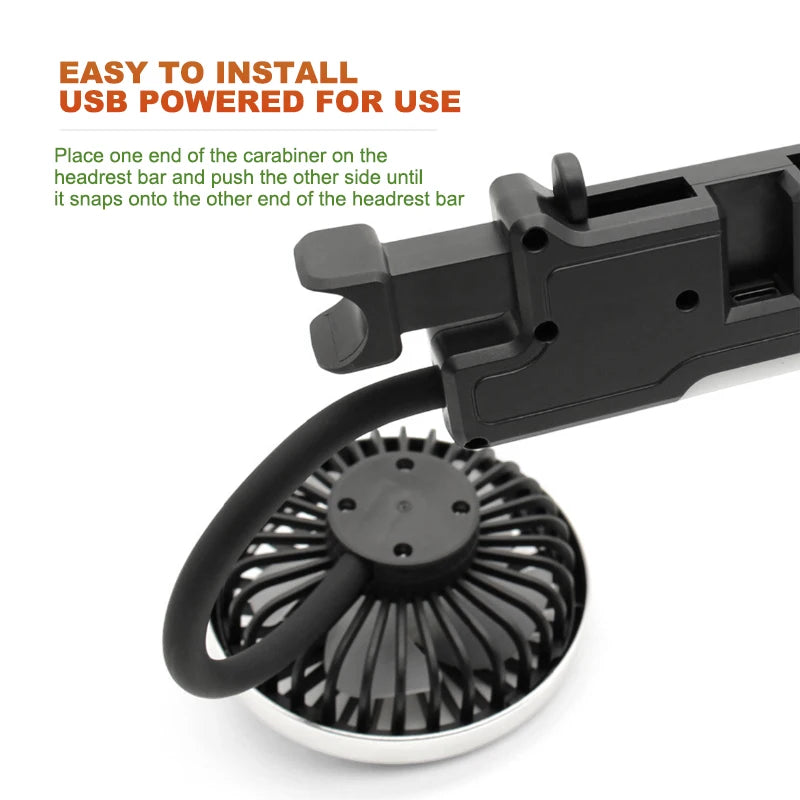 SEAMETAL USB Ventilator mit Doppelkopf – SwissGlanzGarage Ansicht 4