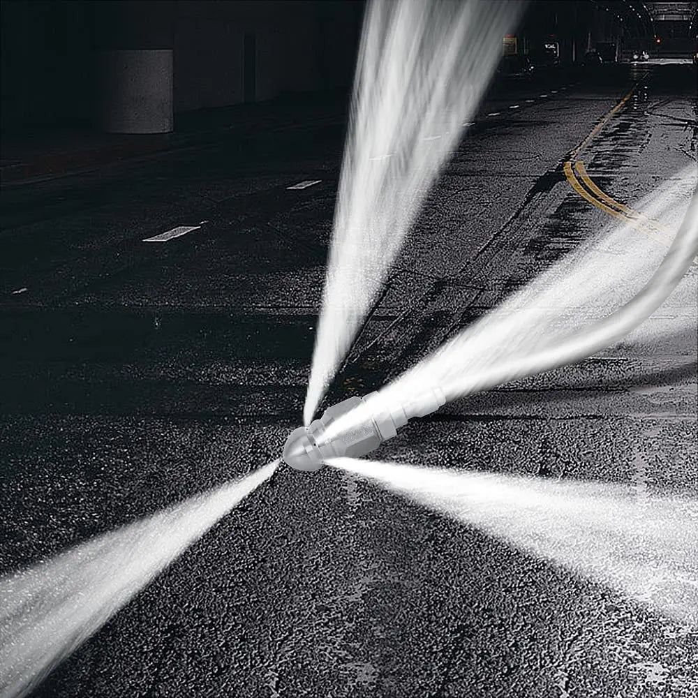 Water Jet High Pressure Sprayer Nozzle Clean Sewer 1/4" Stainless Steel Pressure Washer Quick Plug Drain Hose Nozzle Too