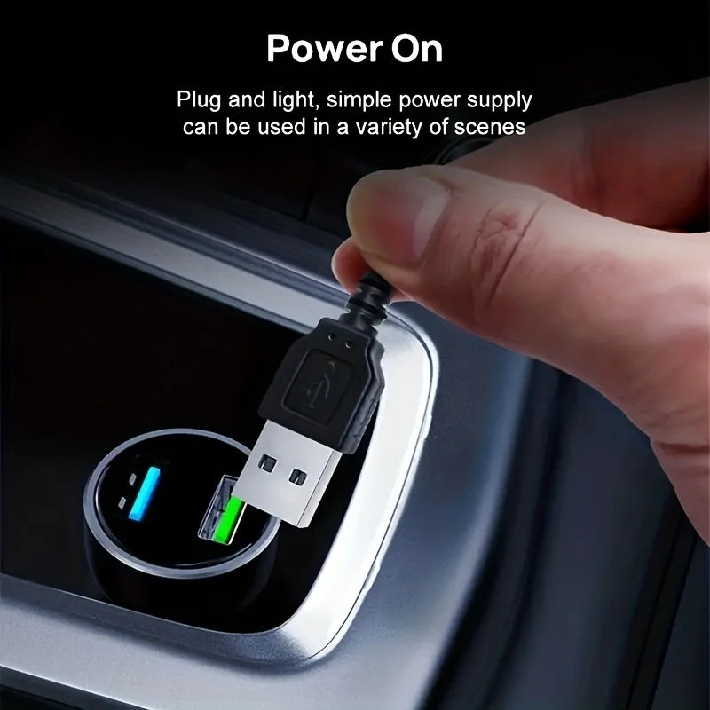 Auto Innen Licht LED Streifen 5M USB Auto Dekoration Umgebungs Lampe