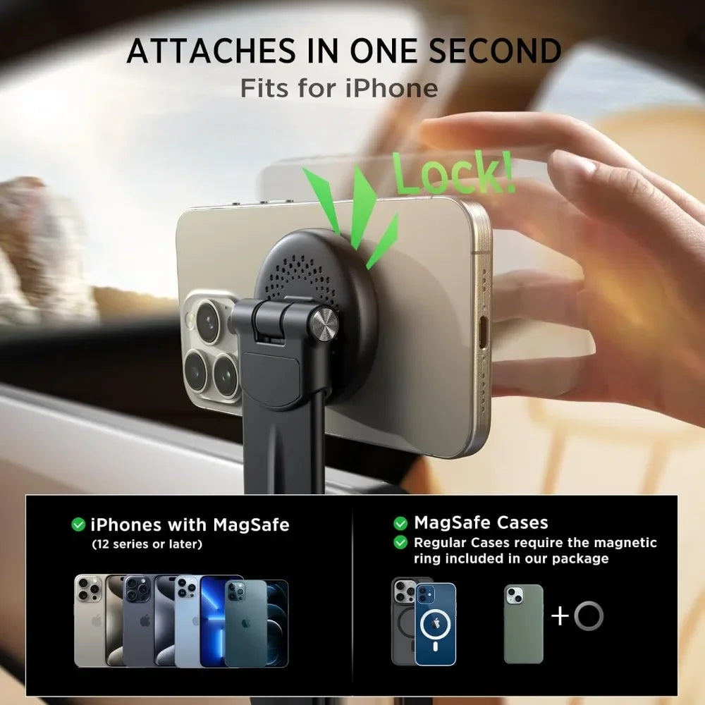 15 W kabelloses Auto-Ladegerät, schnelles magnetisches Ladegerät 360 ° Verstellbarer Handyhalter, geeignet für den Au...