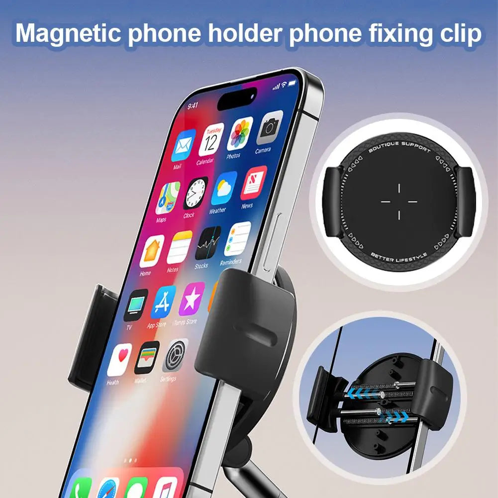 Leistungsstarker magnetischer Handyhalter fürs Auto – selbstspannende, rutschfeste Halterung, magnetischer Befestigun...
