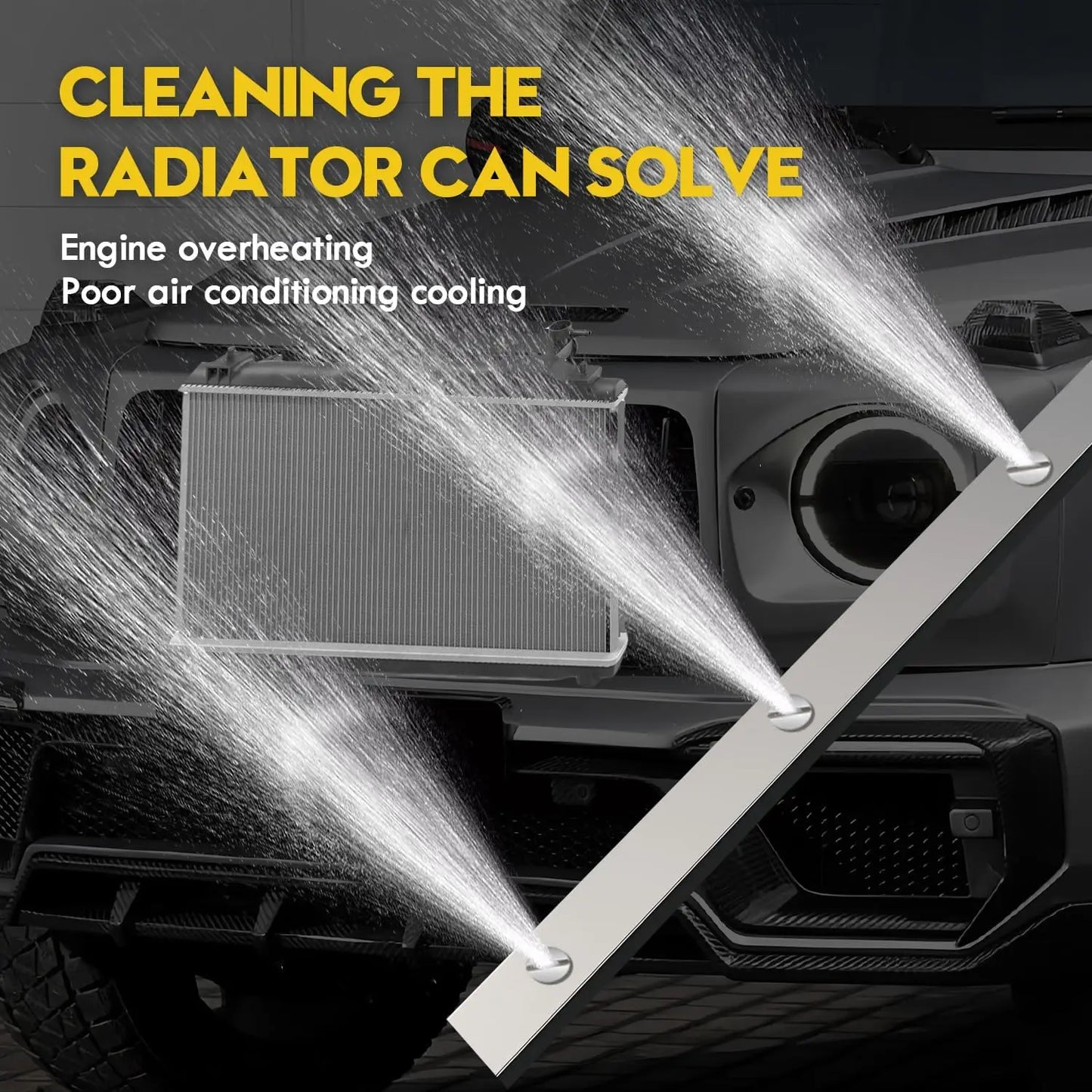 High Pressure Cleaning Wand For Car Water Tank Radiator Condenser Removal-Free Clean Spray For Wash Gun 1/4" Quick Conne