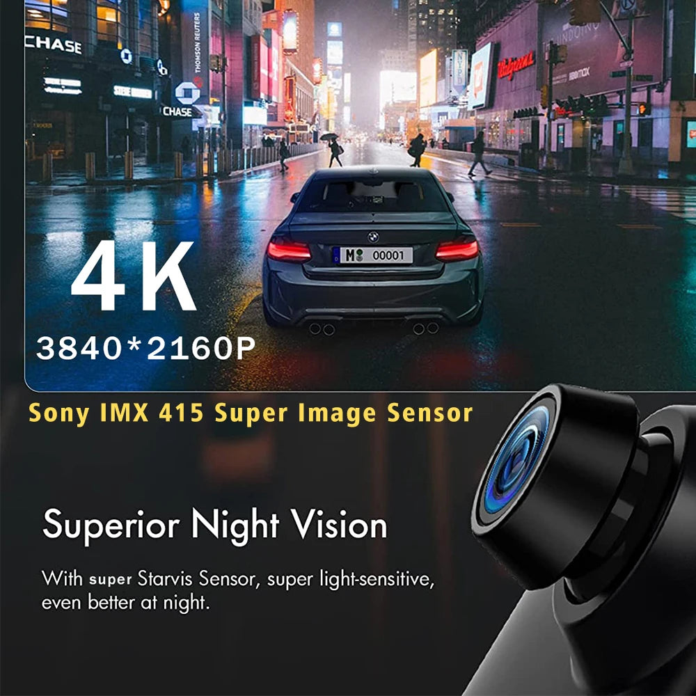 10" Dash Cam 4K DVR mit GPS und 5G WIFI – SwissGlanzGarage Ansicht 3