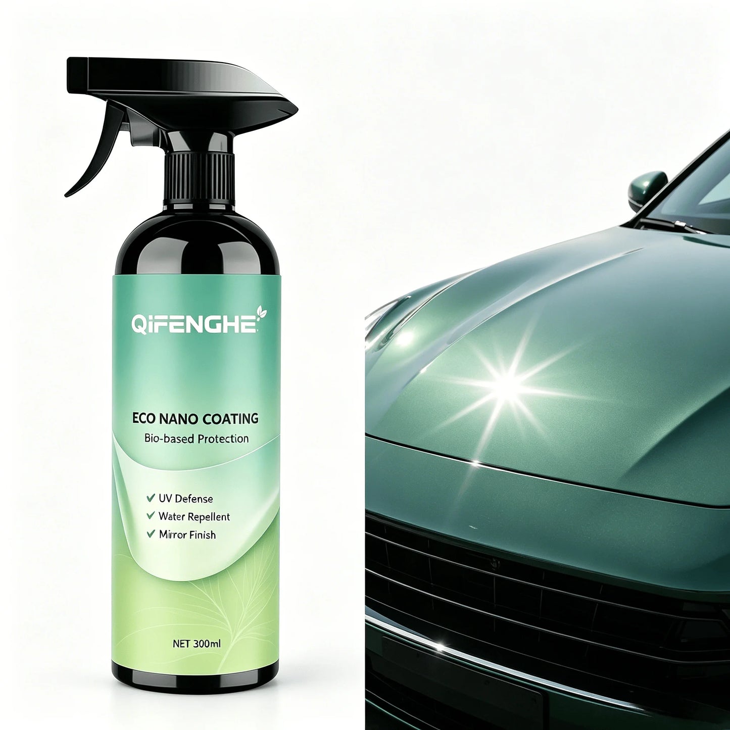 Nano-Beschichtungsmittel 300ml - Langanhaltender Lackschutz, Spiegelglanz & UV-Beständigkeit für Autos