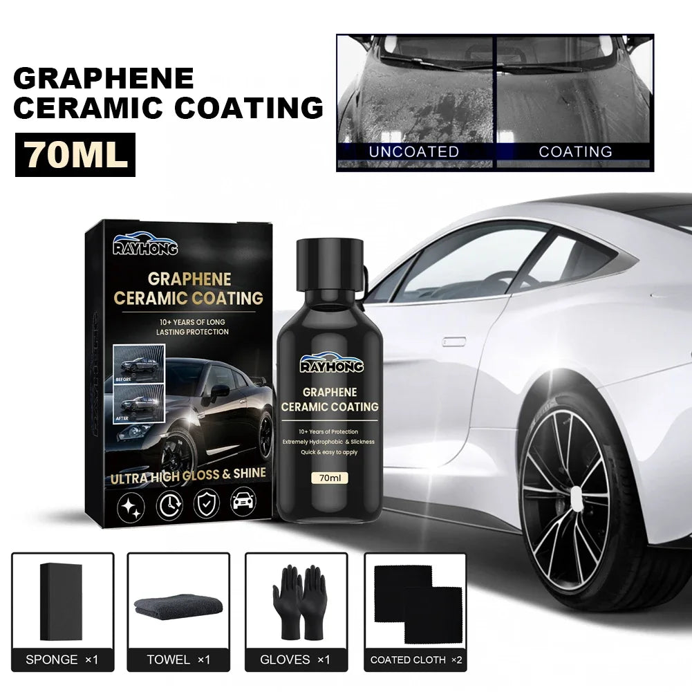 100ml Graphen-Keramikbeschichtung Fortschrittliche Technologie Superhydrophobe Pflegeflüssigkeit UV-Glühende Graphen-...