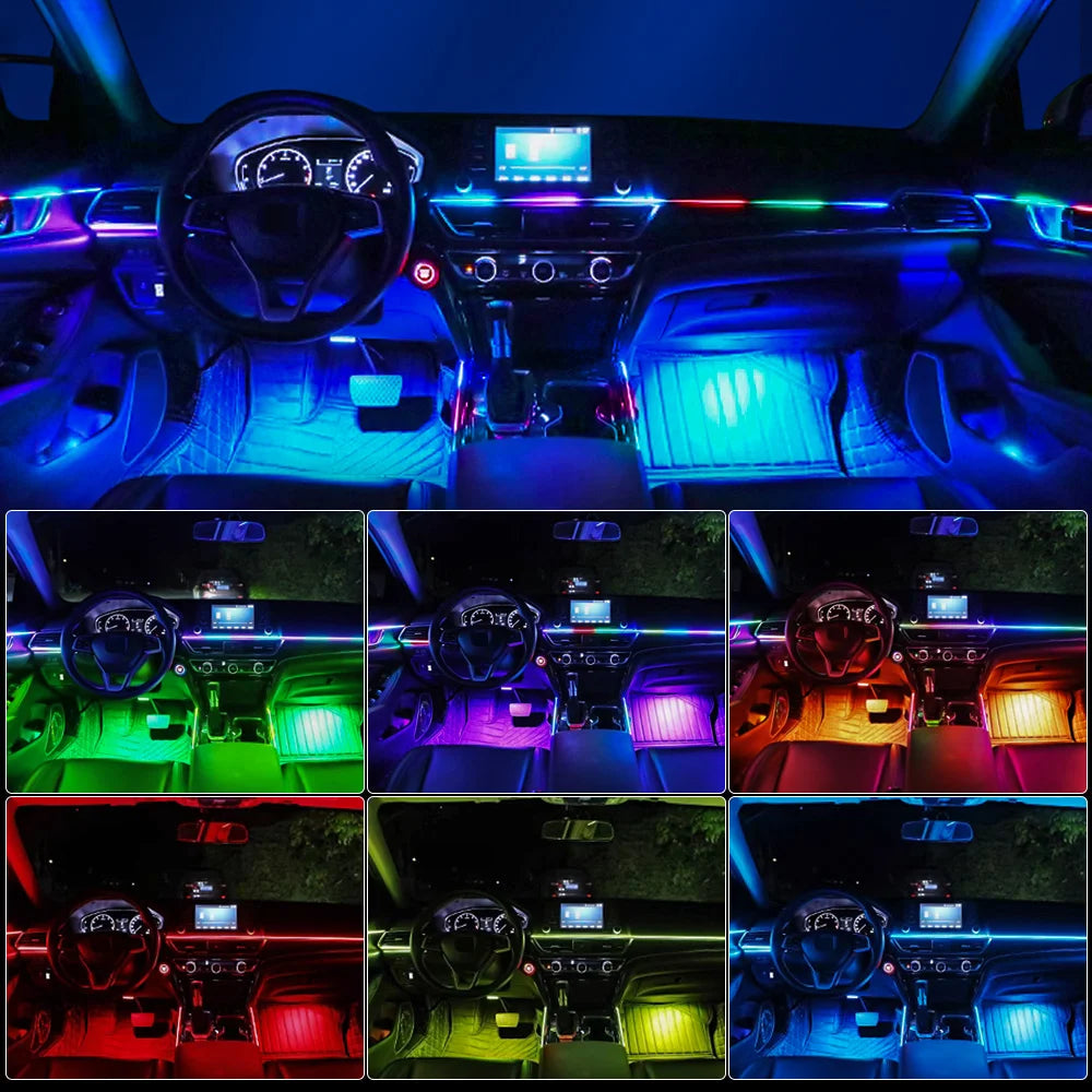 Auto Innenraum LED Streifen Atmosphären Lampe – SwissGlanzGarage Ansicht 4
