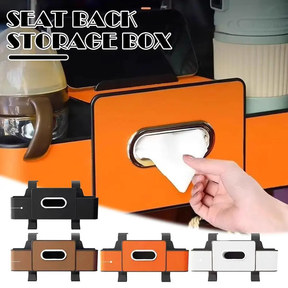 Auto-Rücksitz-Organizer Multifunktionale Aufbewahrungsbox mit Getränkehalter Taschentuchhalter & Handyhalterung Unive...