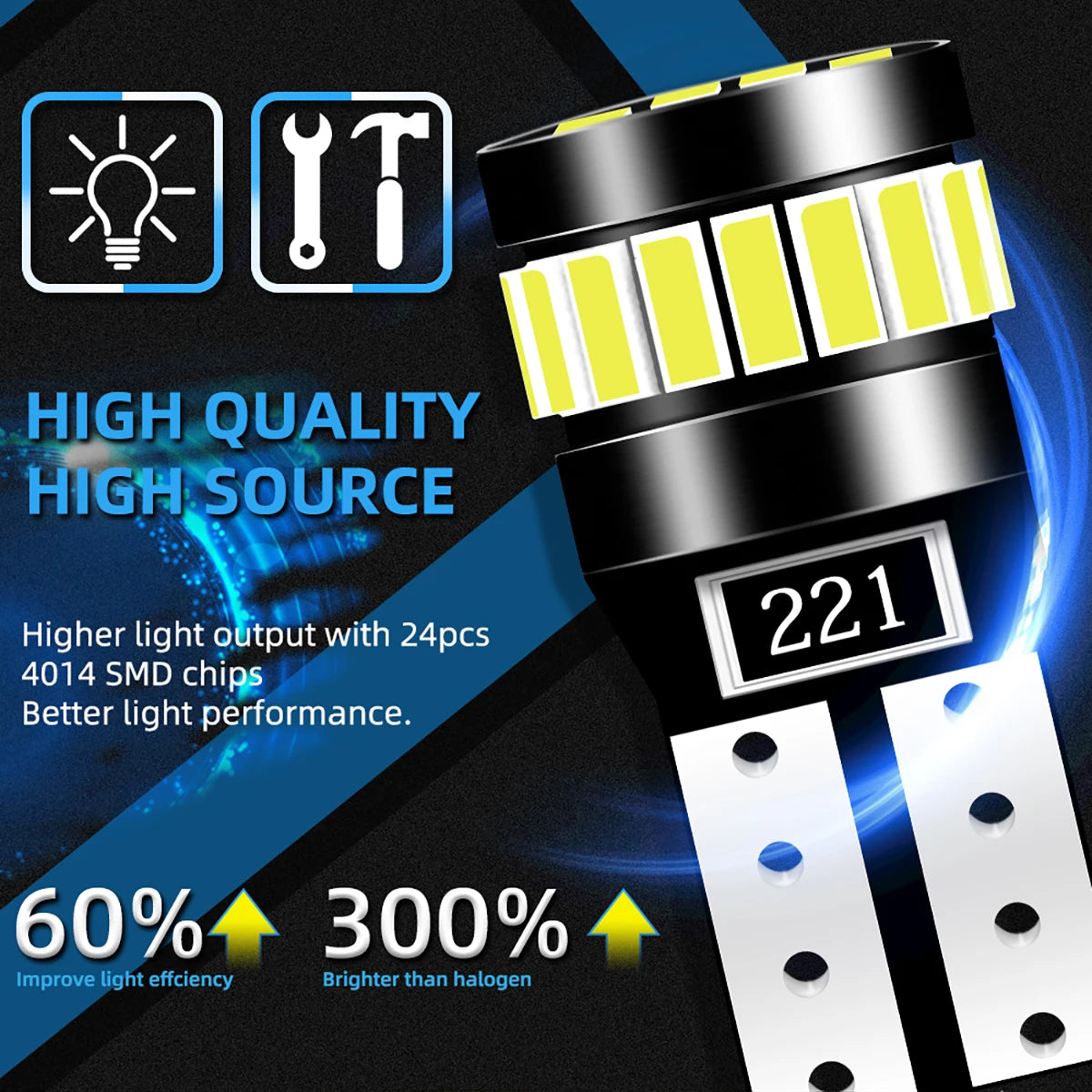 T10 W5W 24LED Canbus Lampe 12V – SwissGlanzGarage Ansicht 4