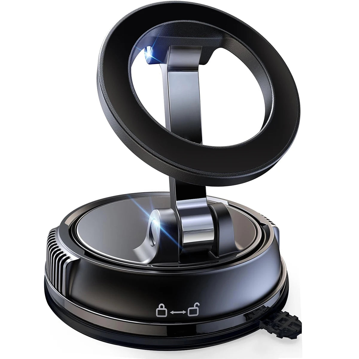 Magnetischer Autotelefonhalter, kompatibel mit Magsafe 360° drehbarem Vakuum-Saugnapf, Autohalterung, Armaturenbrett,...