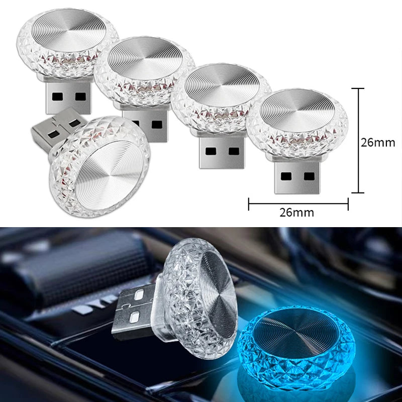 USB LED Ambientebeleuchtung Mini Lampe Auto – SwissGlanzGarage Ansicht 5