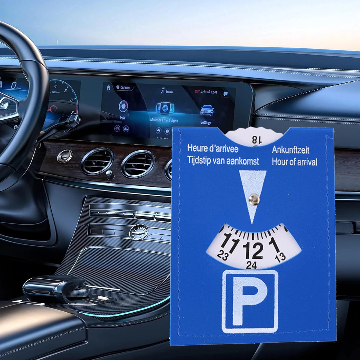 PU Leder Parkscheibe Zeitindikator – SwissGlanzGarage Ansicht 4