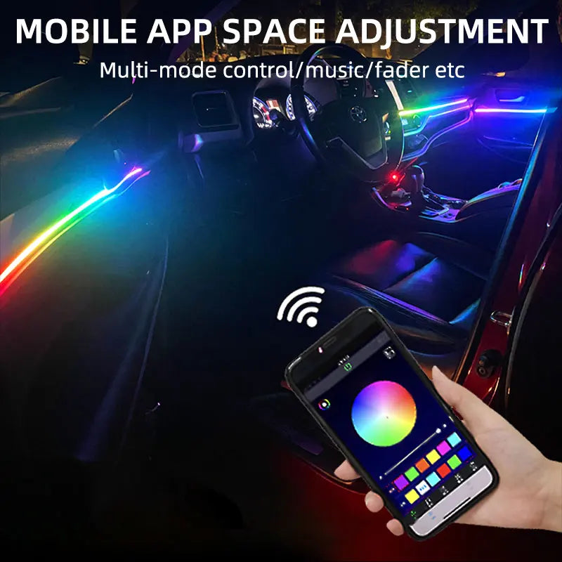 LED Umgebungslicht Auto Innenbeleuchtung Streifen Neon RGB