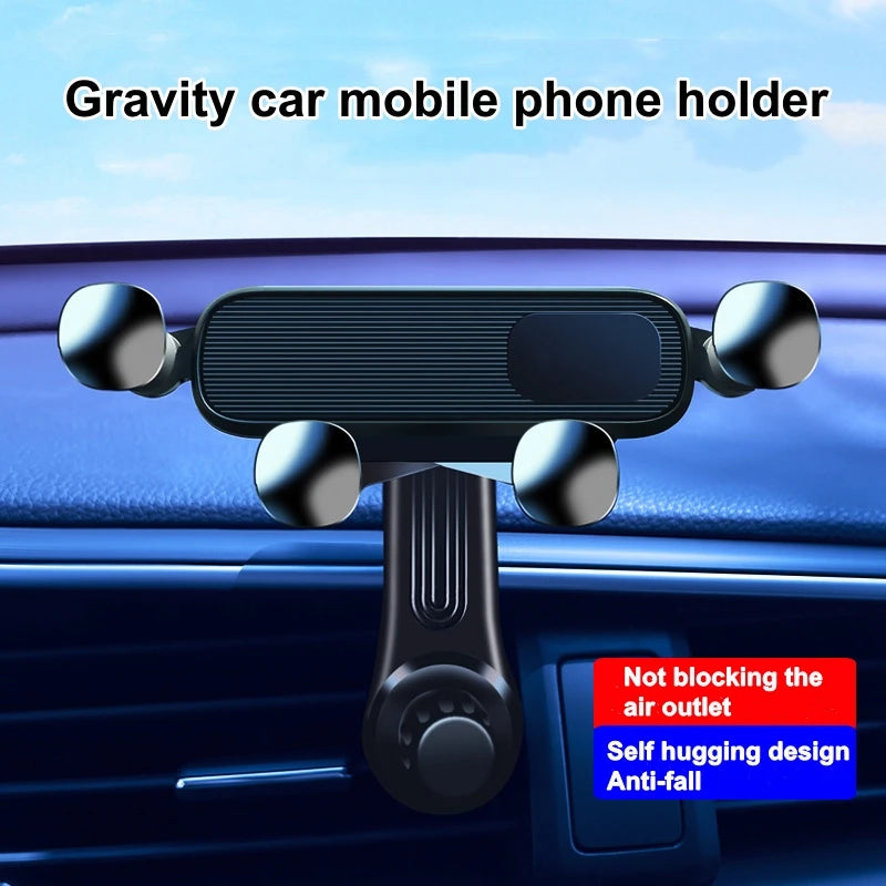Gravity-Auto-Handyhalterung für 4,7-7 Zoll große Mobiltelefone, Auto-Lüftungshalterung, universelle, stoßfeste GPS-Cl...