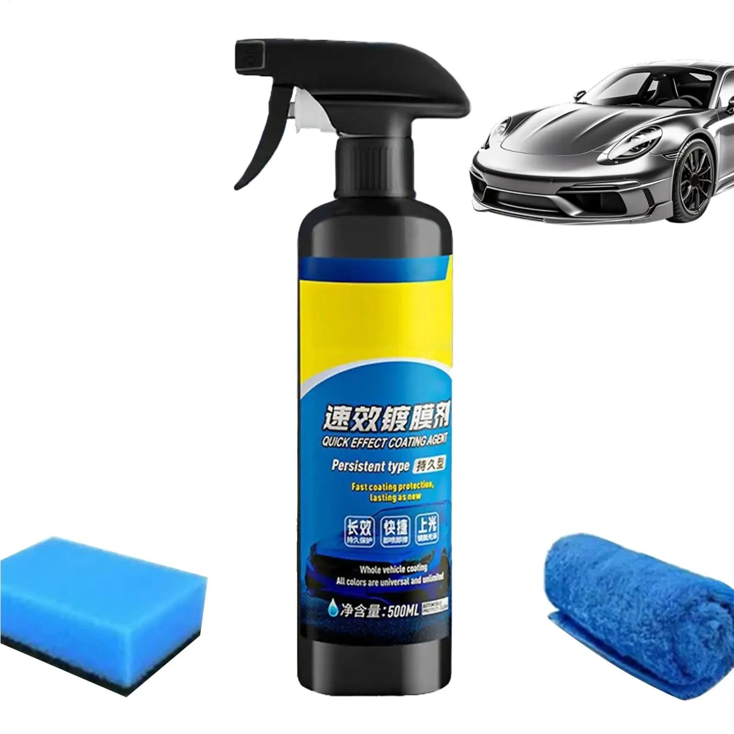 500 ml Autobeschichtungsmittel, schnell wirkendes Beschichtungsmittel-Spray, schnell auftragen, Autowachs-Polierspray...