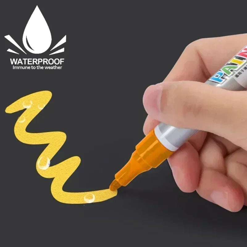 Autolack Kratzer Reparatur Pinsel Stift wasserdicht Wasserfarbe Markierungsstift Autoreifen Lauffläche Pflege Automot...