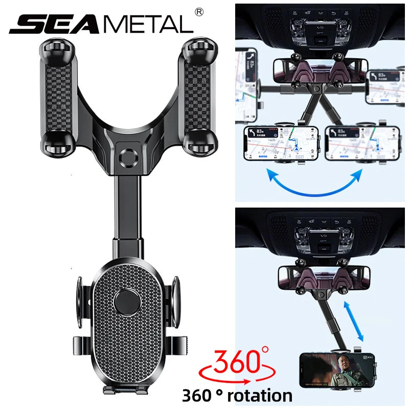 SEAMETAL Auto-Rückspiegel Handyhalter 360° – SwissGlanzGarage Ansicht 2