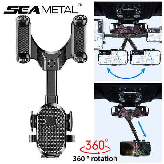 SEAMETAL Auto-Rückspiegel Handyhalter 360° – SwissGlanzGarage Ansicht 2