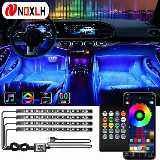 Neon LED Auto Innenraum Umgebungs fuß Streifen Licht Kit Zubehör RGB