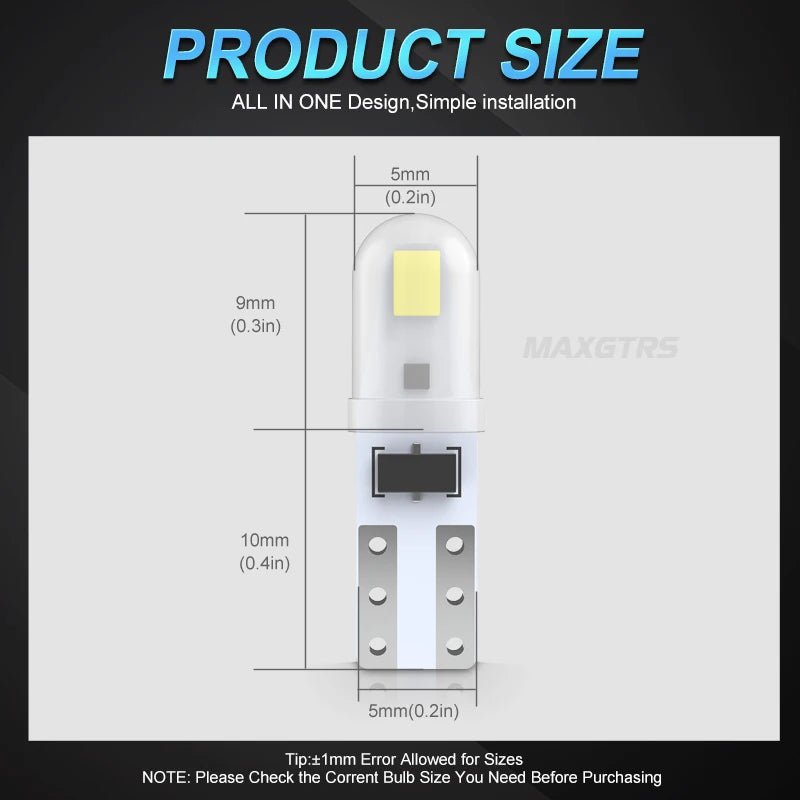 H8 H11 H16 LED Lampe 6000K Super Hell – fürs Armaturenbrett – SwissGlanzGarage Ansicht 3