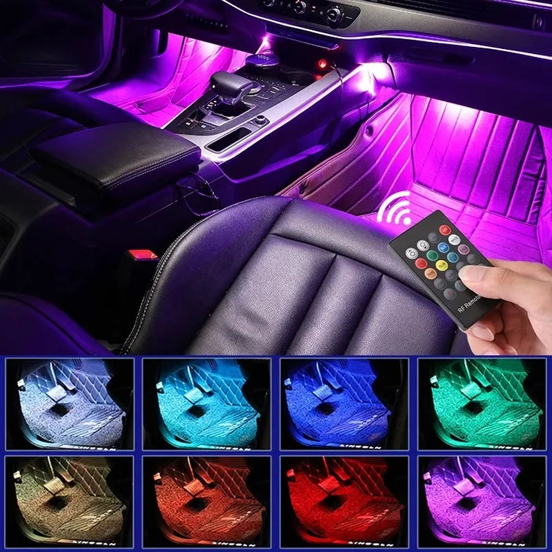 Universal Auto RGB Umgebungs Lichter LED Streifen Innen Atmosphäre