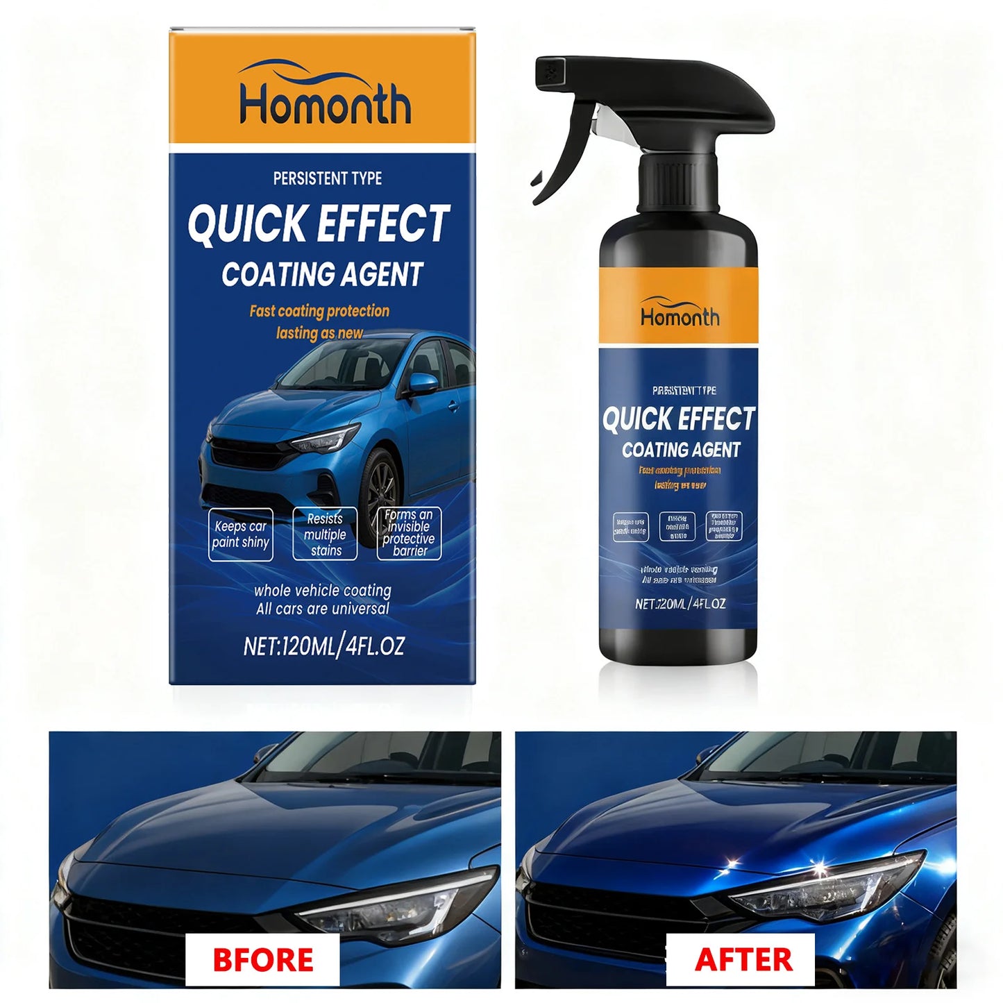 Graphen-Nano-Keramikbeschichtungsspray für Autos, hydrophobe Autokarosserie-Glanzschutzwachs-Kristallbeschichtung, sc...
