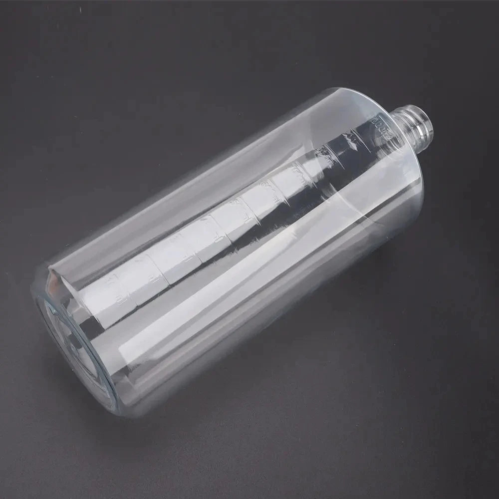 Schnee Schaum Lanze Flasche 1L Hochdruckreiniger Schaumpistole Seifenflasche Tank Schaum Kanone Transparente Flasche
