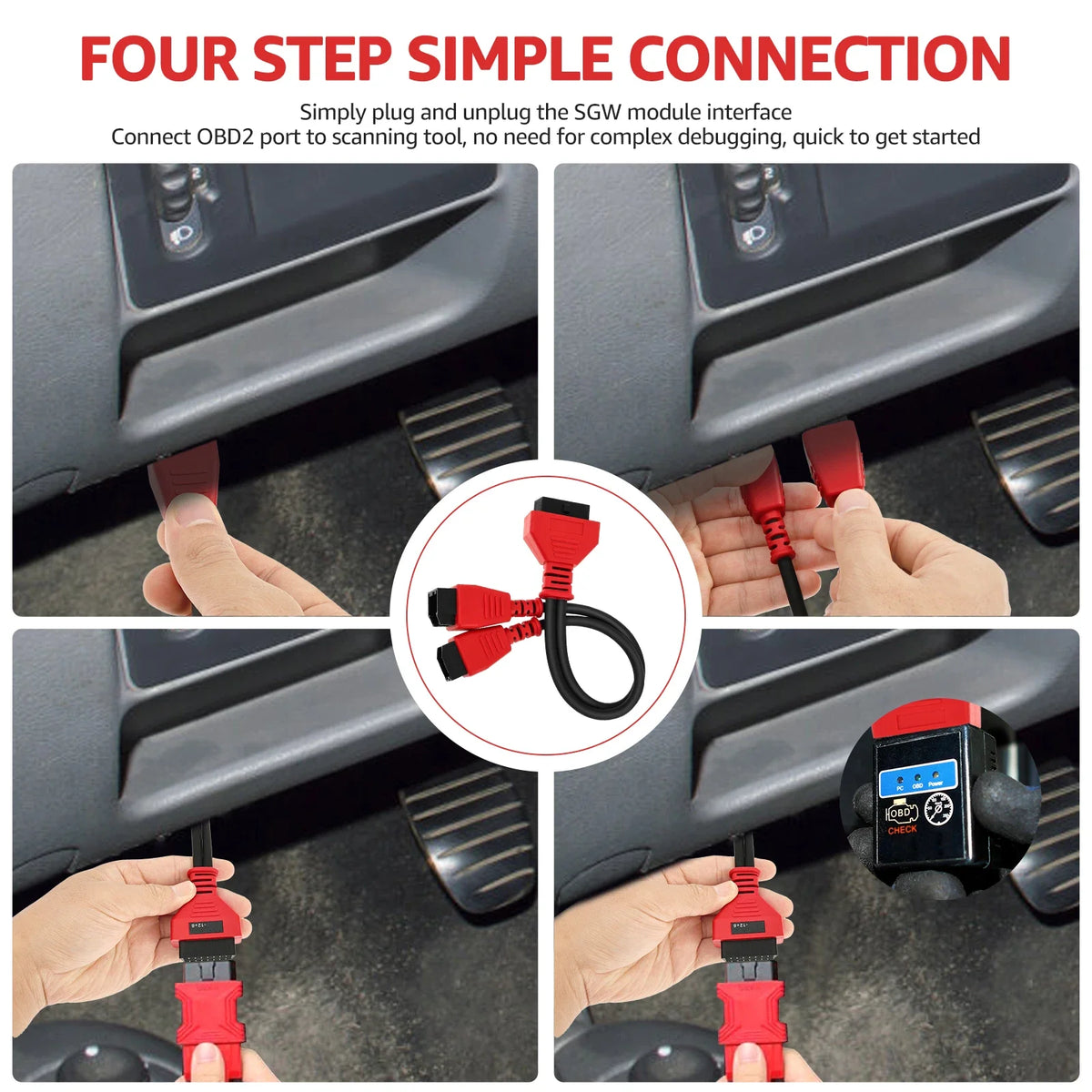 OBD2 Adapter SGW Kabel 12+8 Stecker – SwissGlanzGarage Ansicht 5