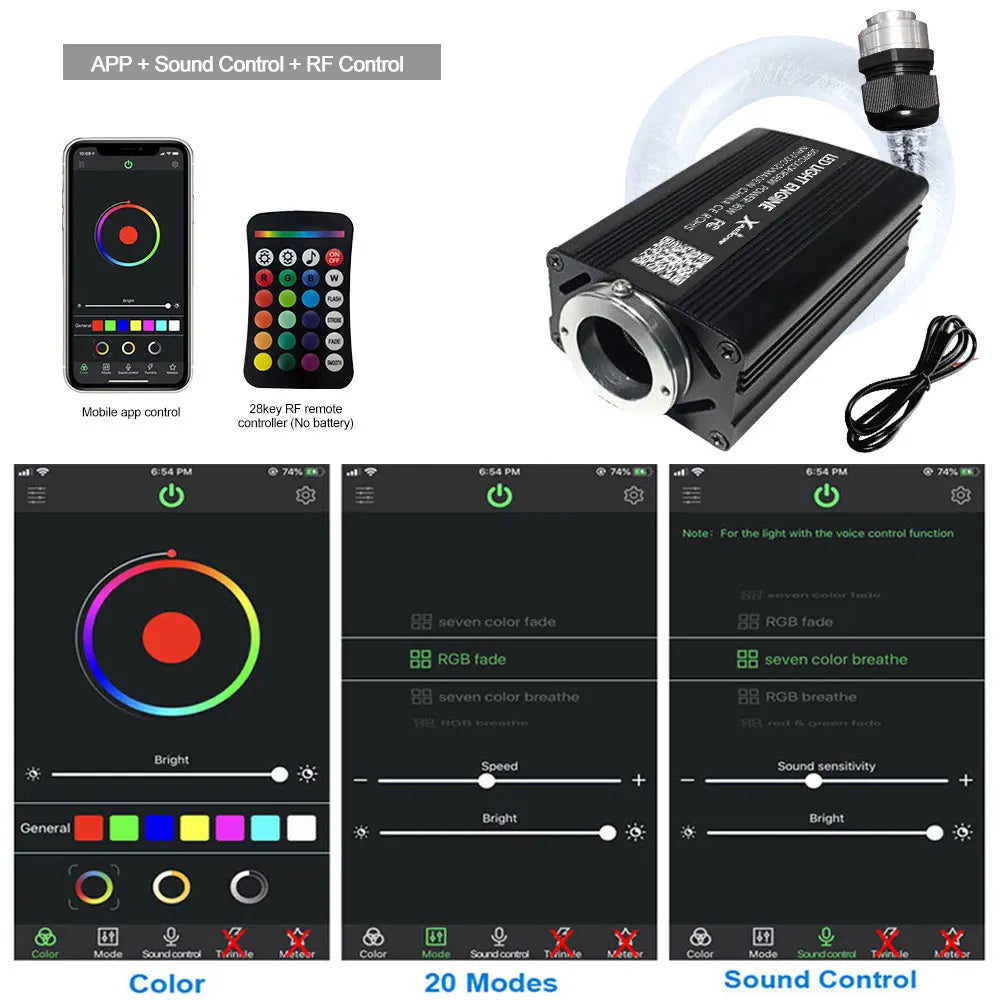 USB LED Ambientebeleuchtung Mini Lampe Auto 12 W – SwissGlanzGarage Ansicht 4