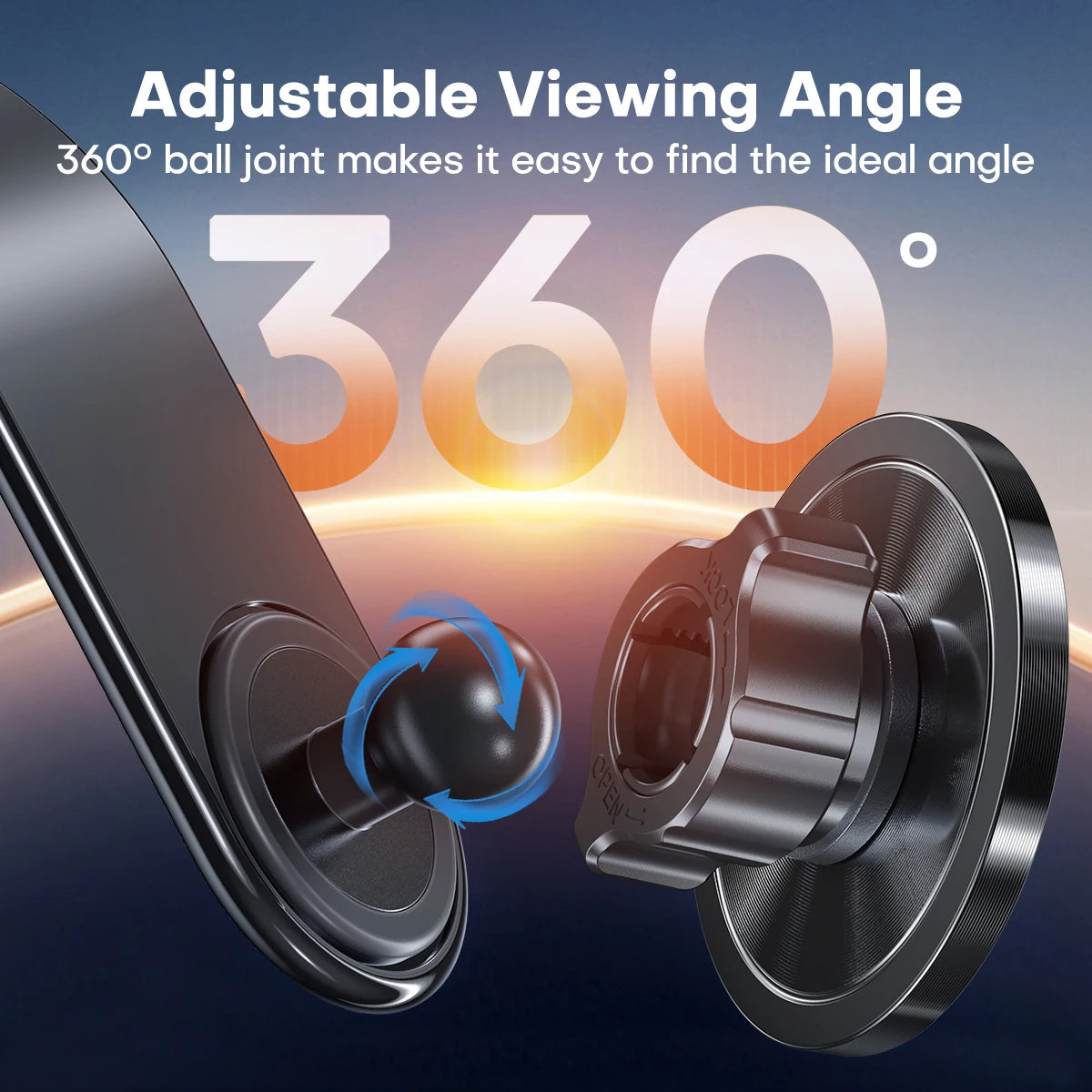 QOOVI Magnetischer Autotelefonhalter, Armaturenbrett, Handy-Ständer, Lüftungsschlitz, Magnet 360° ° Drehbare GPS-Halt...