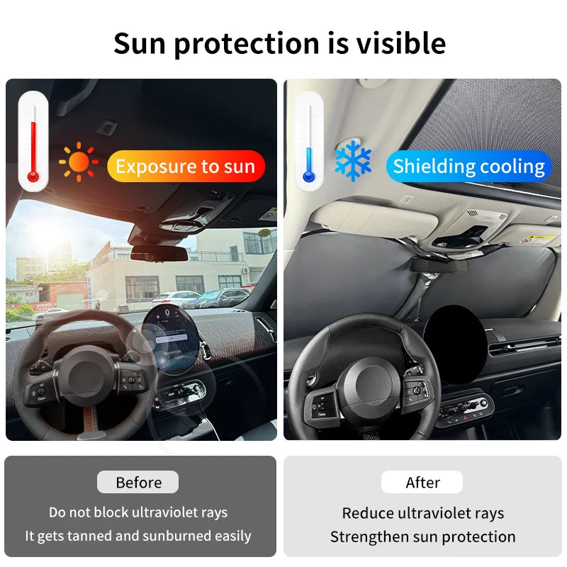 Windschutzscheiben-Sonnenschutz Mini Cooper – SwissGlanzGarage Ansicht 3