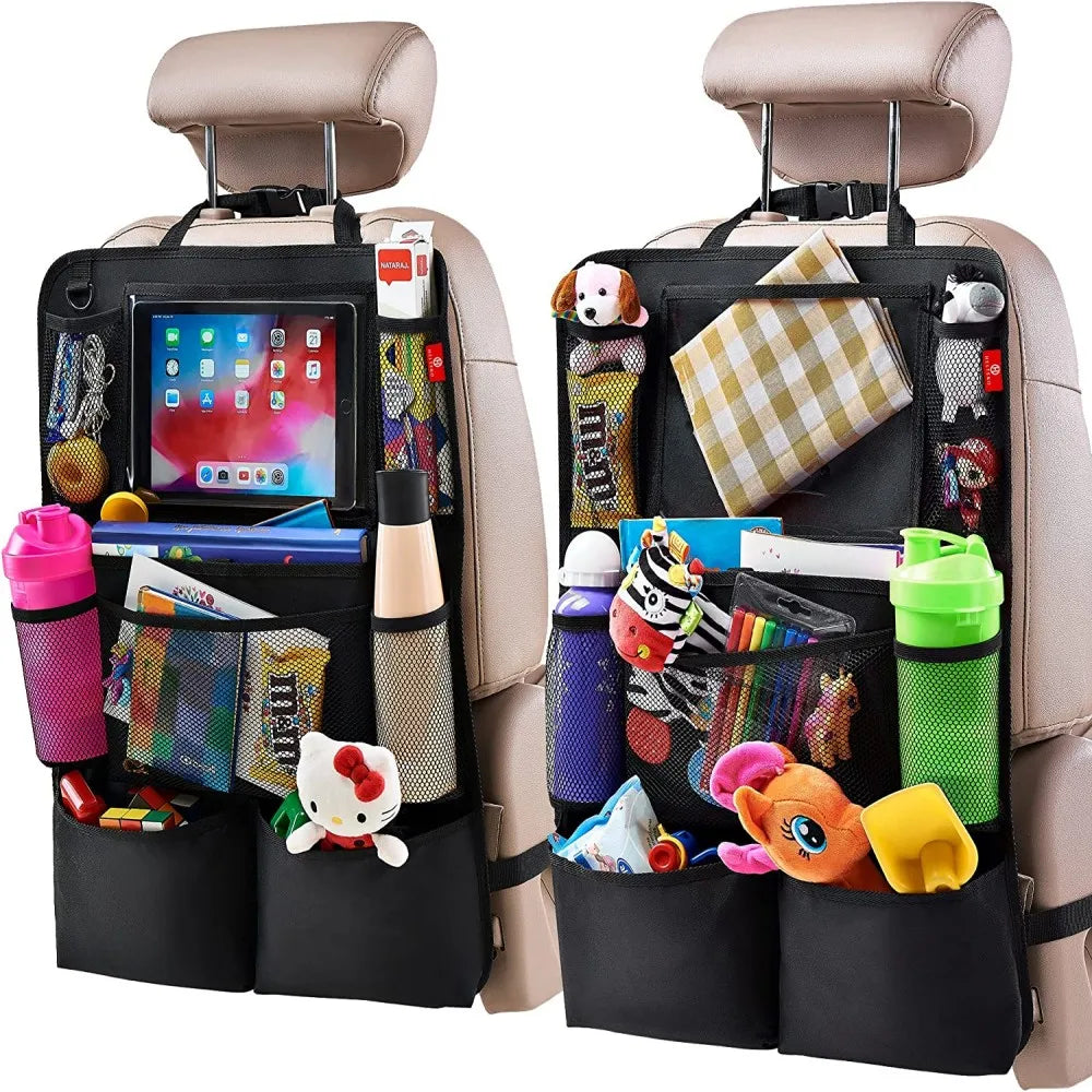 Rücksitz Auto Organizer, Kick Matten Zurück Seat Protector mit Touch Screen Tablet Halter, auto Rücksitz Organizer fü...