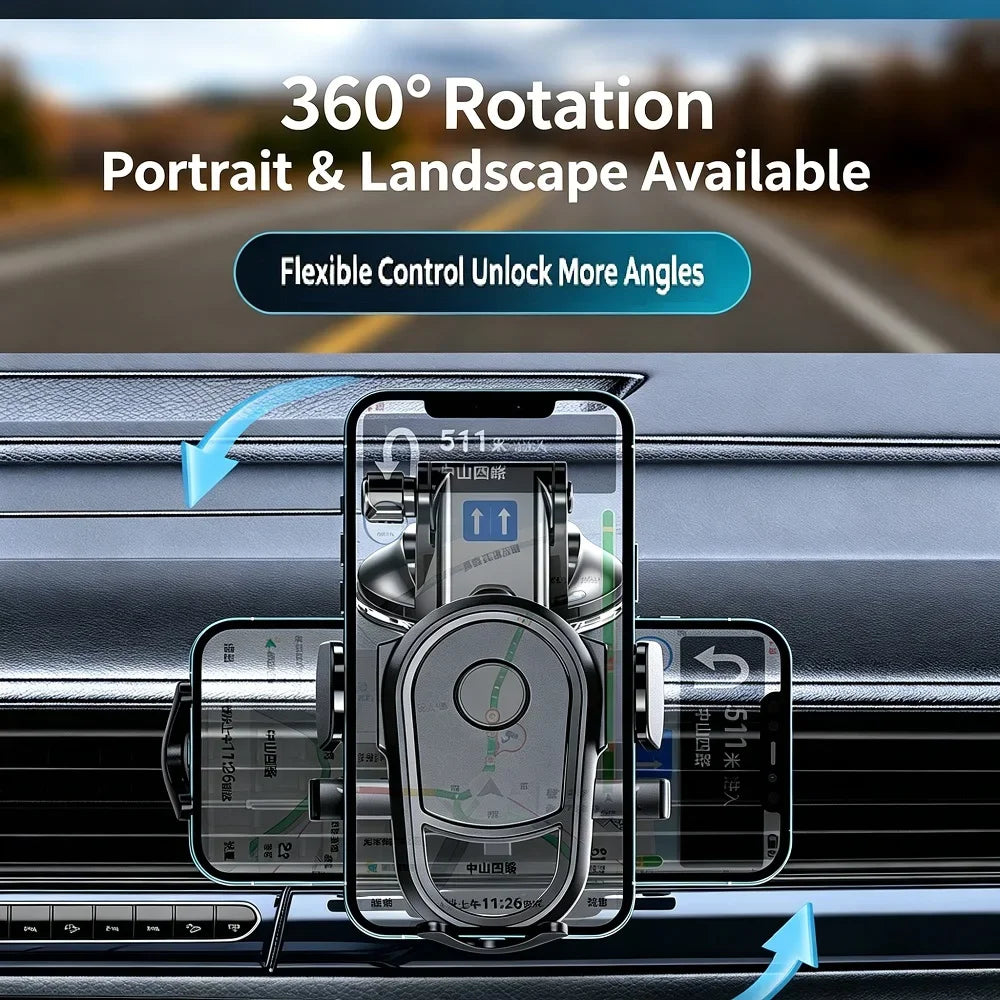 Auto-Handyhalterung mit Starkem Saugnapf 360° Drehbar ° Drehbare Halterung für Armaturenbrett/Windschutzscheibe/Lüftu...